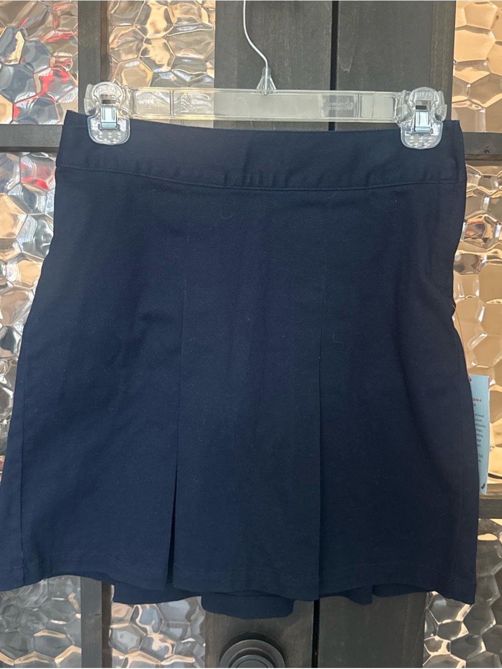 Cat & Jack Navy blue box pleated uniform skort